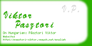 viktor pasztori business card