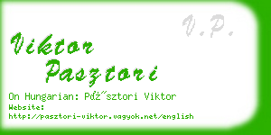 viktor pasztori business card